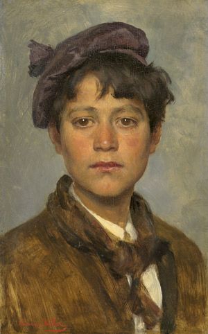 Lot 6178, Auction  112, Müller, Maria, Portrait eines Jungen mit Kappe