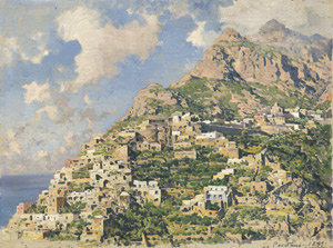 Lot 6217, Auction  112, Deutsch, 1899. Blick auf Positano an der Amalfiküste