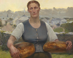Los 6233 - Baes, Firmin - Bretonische Bäuerin mit zwei Laib Brot - 0 - thumb