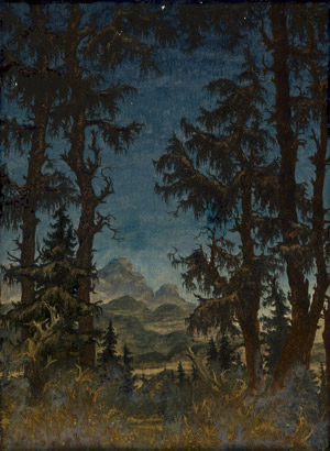 Los 6251 - Wöhler, Hermann - Landschaft im Dämmerlicht mit Tannen - 0 - thumb