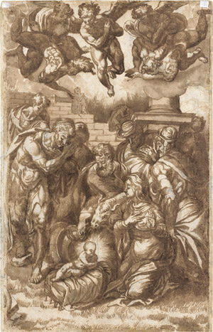 Los 6414 - Sabatini, Lorenzo - Die Madonna mit Kind und dem hl. Petronius - 1 - thumb