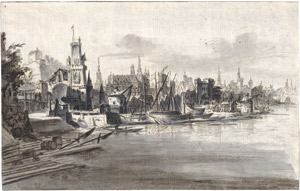 Los 6440 - Casembroot, Abraham - zugeschrieben - Blick auf den Hafen einer niederländischen Stadt - 0 - thumb