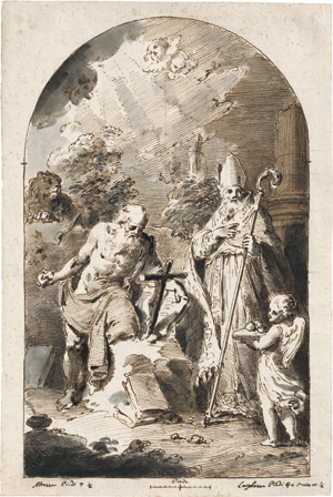 Lot 6456, Auction  112, Novelli, Pietro Antonio, Heiliger Hieronymus und Nikolaus