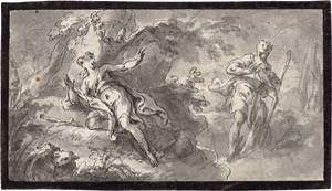 Lot 6460, Auction  112, Venezianisch, 18. Jh. Diana und Aktäon; Venus und Adonis