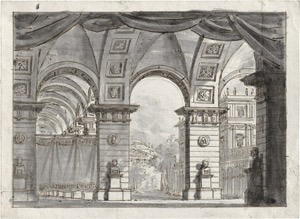 Lot 6468, Auction  112, Gonzaga, Pietro, Eine antike Säulenhalle