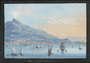 Los 6558 - Italienisch - 1. Hälfte 19. Jh. Sechs Ansichten vom Golf von Neapel - 2 - thumb