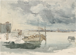Lot 6559, Auction  112, Höger, Joseph, Blick über die Lagune auf Murano, im Hintergrund die Alpen