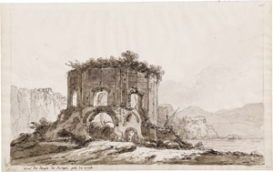 Lot 6563, Auction  112, Duvivier, Ignace, Ansicht des Venutempels in Baiae bei Neapel