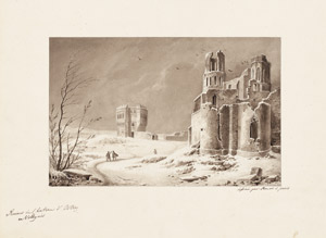 Lot 6567, Auction  112, Pernot, François Alexandre, Ansicht der Burgruine Ostrog in der Ukraine