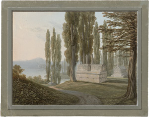 Lot 6574, Auction  112, Löwenstern, Carl Otto von, Der Friedhof Aşiyan Asri bei der Festung Rumeli Hisarı am Bosporus