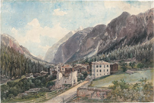 Lot 6605, Auction  112, Ender, Thomas, Ansicht von St. Niklaus bei Zermatt im Visptal, Kanton Wallis, Schweiz