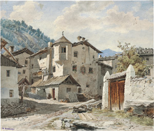 Lot 6607, Auction  112, Schulmeister, Willibald, Dorfmotiv aus Tirol