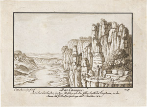 Lot 6613, Auction  112, Westmayr, Konrad, "Das Canapee" im Elbsandsteingebirge mit Blick auf die Elbe