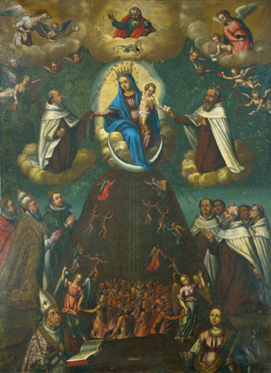 Lot 6735, Auction  112, Spanisch, Um 1700. Das Jüngste Gericht mit der Muttergottes und zwei Heiligen