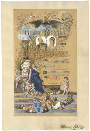 Lot 6776, Auction  112, Werner, Anton von, "Dem geliebtem Kaiserpaar": Die goldenen Hochzeit von Kaiser Wilhelm I. und Kaiserin Augusta