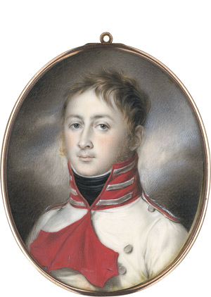 Los 6881 - Deutsch - um 1810. Bildnis eines Kapitäns des Ersten Dragonerregiments der Königlich Bayerischen Armee, in weißer Uniform mit roten Aufschlägen und Kragen - 0 - thumb