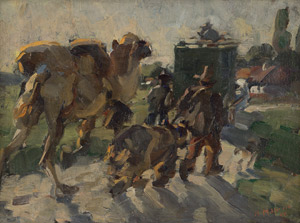 Lot 7257, Auction  112, Molfenter, Hans, Wanderzirkus mit Kamel und Bär