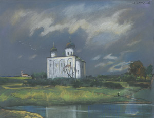 Lot 8089, Auction  112, Glazunov, Ilya, Die Nereditsa-Kirche bei Novgorod