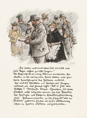Lot 8357, Auction  112, Zille, Heinrich, Zille, im Regen zeichnend