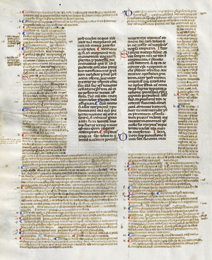 Lot 802, Auction  113, Ius Canonicum,  Einzelblatt aus einer kirchenrechtlichen Handschrift 