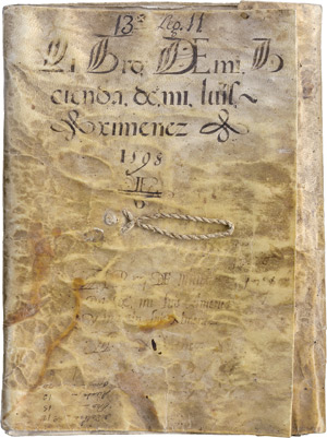 Lot 813, Auction  113, Xímenez, Luis, Libro de mi hacienda de mi luis Xímenez 1598. 