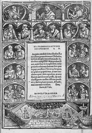 Lot 1105, Auction  113, Erasmus von Rotterdam, Desiderius, O. Frobenius studiosis omnibus S. D. Accipito candide lector
