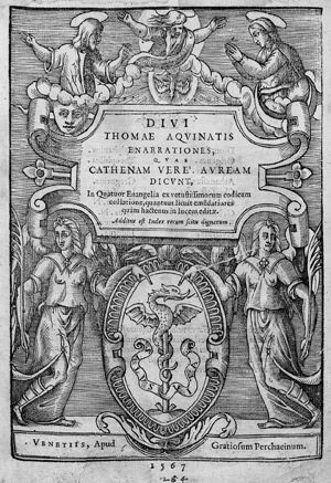 Lot 1272, Auction  113, Thomas von Aquin, Divi Thomae Aquinatis Enarrationes, quas cathenam vere 