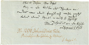 Lot 2043, Auction  113, Falk, Johannes Daniel, Albumblatt
