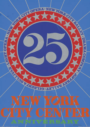 Lot 3610, Auction  113, Indiana, Robert, 25 New York City Center Anniversary