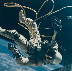 Lot 4264, Auction  113, NASA, Astronaut Ed White floating in space, Gemini IV