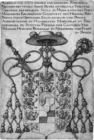 Lot 5024, Auction  113, Beham, Hans Sebald, Das Wappen des Kardinals Albrecht von Brandenburg