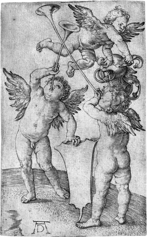 Lot 5110, Auction  113, Dürer, Albrecht, Drei Genien als Wappenhalter