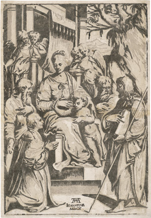 Lot 5123, Auction  113, Gandini, Alessandro, Maria mit dem Kinde, umgeben von Engeln und Heiligen