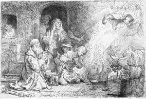 Lot 5204, Auction  113, Rembrandt Harmensz. van Rijn, Der Engel vor der Familie des Tobias verschwindend