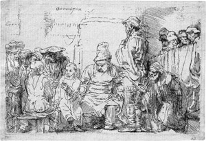 Lot 5207, Auction  113, Rembrandt Harmensz. van Rijn, Jesus als Knabe unter den Schriftgelehrten sitzend