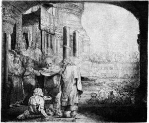 Lot 5215, Auction  113, Rembrandt Harmensz. van Rijn, Petrus und Johannes an der Pforte des Tempels