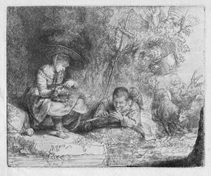 Lot 5220, Auction  113, Rembrandt Harmensz. van Rijn, Der Flötenspieler 