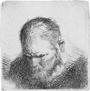 Lot 5228, Auction  113, Rembrandt Harmensz. van Rijn - Schule, Kopf eines niederblickenden Mannes