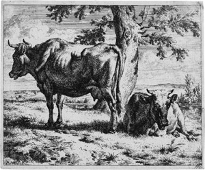 Lot 5271, Auction  113, Velde, Adriaen van de, Zwei Kühe unter einem Baum