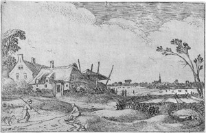 Lot 5272, Auction  113, Velde, Esaias van de, Landschaft mit einem bauernhuas zur Linken und Feldern