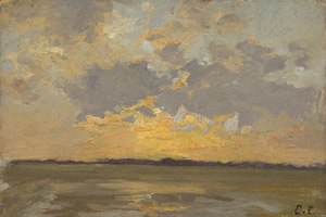Lot 6166, Auction  113, Eicken, Elisabeth von, Wolkenstudien über der Küste bei Sonnenuntergang