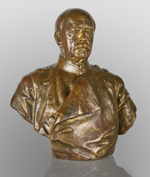 Lot 6189, Auction  113, Begas, Reinhold, Gussmodell der Portraitbüste Otto Fürst von Bismarck