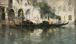 Lot 6207, Auction  113, Poveda y Juan, Vincente, "Un traghetto a Venezia": Gondoliere in Venedig