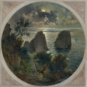 Lot 6214, Auction  113, Flamm, Albert - zugeschrieben, Die Faraglioni vor Capri im Mondschein