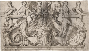 Lot 6604, Auction  113, Lodi, Ermenegildo, Entwurf für die ornamentalen Basis eines Tisches