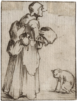 Lot 6651, Auction  113, Porcellis, Jan, Bäuerin mit einem Bündel im Arm und sitzende Katze