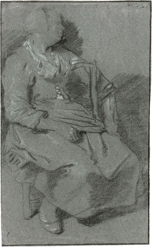 Lot 6652, Auction  113, Bega, Cornelis Pietersz., Frau auf einem Schemel, schlafend