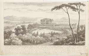 Lot 6839, Auction  113, Duvivier, Ignace, Blick auf die Villa Medici in Poggio a Caiano bei Prato