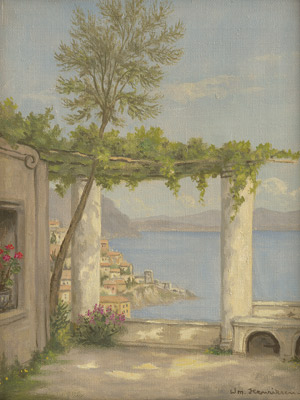 Lot 7193, Auction  113, Henriksen, William, Ausblick auf Amalfi