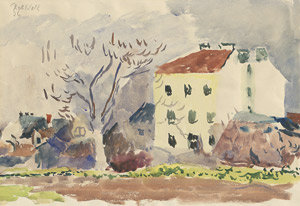 Lot 7245, Auction  113, Kohl, Robert, Landschaft mit Häusern